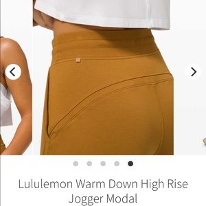 Lululemon warm down jogger. Highrise. Modal. Sz6